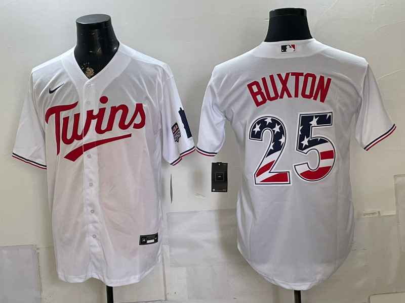 Men Minnesota Twins #25 Buxton white Game 2026 Nike MLB Jersey0716002->minnesota twins->MLB Jersey